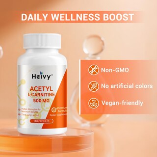 Foto 3 | Foto 3 | Suplemento Heivy Acetil L-carnitina 500 Mg 180 Cápsulas - Venta Internacional.
