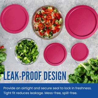 Foto 3 | Foto 3 | Tapa De Contenedor Mrx Solutions Redonda De 5 Pulgadas Sin Bpa Paquete De 10 Unidades Fucsia - Venta Internacional.