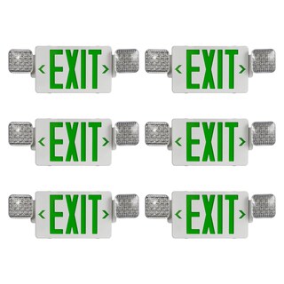 Foto 1 | Foto 1 | Señal De Salida Cm Mzy Verde Con Luz De Emergencia Batería De Respaldo Paquete De 6 - Venta Internacional.