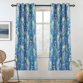 Foto 1 | Foto 1 | Cortinas Driftaway Con Estampado De Pavo Real 132 X 160 Cm 80% Opacas - Venta Internacional.