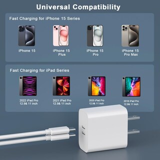 Foto 6 | Foto 6 | Cargador Matsusho Para Iphone 17 20 W Doble Usb C Cable De 2 X 10 Pies - Venta Internacional.