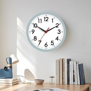 Foto 5 | Foto 5 | Reloj De Pared Akcisot De 20 Cm Silencioso Funciona Con Pilas Azul Y Gris - Venta Internacional.