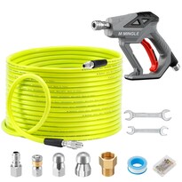 Kit De Chorros De Alcantarillado M Mingle Manguera De 46 M Con Boquillas Y Pistola - Venta Internacional.