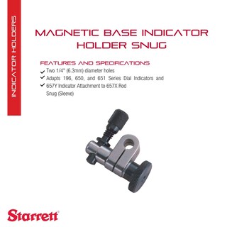 Foto 2 | Foto 2 | Soporte Indicador Starrett 657s Con Base Magnética Doble Orificio De 0.25 Pulgadas - Venta Internacional.