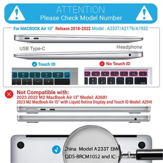 Foto 2 | Foto 2 | Funda Para Portátil Ibenzer Para Macbook Air De 13 Pulgadas 2018 Color Aguacate - Venta Internacional.