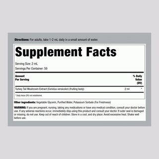 Foto 2 | Foto 2 | Suplemento Nutricional Piping Rock Turkey Tail 118 Ml Líquido - Venta Internacional.