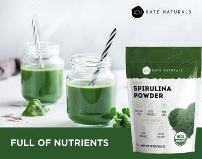 Foto 4 | Foto 4 | Espirulina Orgánica En Polvo Kate Naturals 340 G Usda Sin Ogm - Venta Internacional.