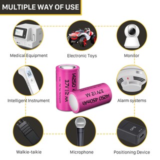 Foto 2 | Foto 2 | Batería Recargable 1/2 Aa Boanv 14250 3 7 V 450 Mah 10 Unidades - Venta Internacional.