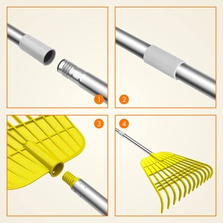 Foto 4 | Foto 4 | Mango De Acero Desmontable Rake Gardzen De 12 Dientes 43 A 57 Pulgadas - Venta Internacional.