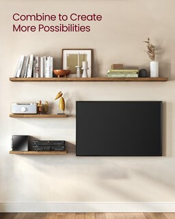 Foto 5 | Foto 5 | Juego De 3 Estantes De Pared De Vasagle Marrón Rústico 20 X 40 X 4 Cm - Venta Internacional.