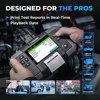 Foto 4 | Foto 4 | Impresora De Pantalla Topdon Bt600 De 12 V Y 3.5 Pulgadas Para Comprobar Baterías De Coche - Venta Internacional.