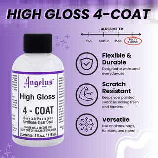Foto 2 | Foto 2 | Sellador De Cuero Angelus High Gloss 4 Capas 118 Ml Resistente A Los Arañazos - Venta Internacional.