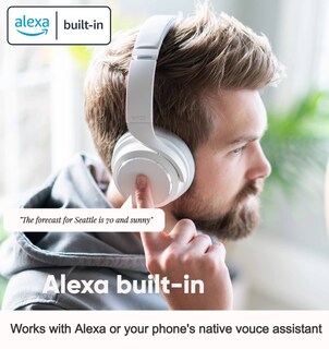 Foto 3 | Foto 3 | Auriculares Inalámbricos Wyze Con Cancelación De Ruido Para Colocar Sobre Las Orejas Blancos - Venta Internacional.