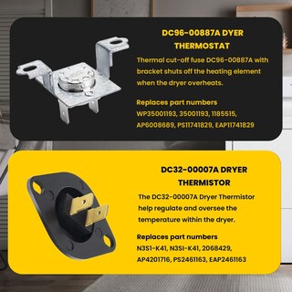 Foto 2 | Foto 2 | Kit De Termistor Para Termostato Con Fusible Térmico Para Secadora Seentech - Venta Internacional.