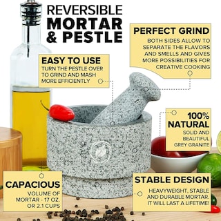 Foto 4 | Foto 4 | Set De Mortero Y Maja Laevo Granite 2.1 Tazas Tamaño Grande - Venta Internacional.