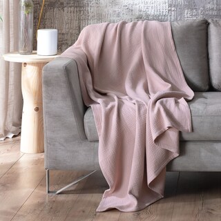Foto 1 | Foto 1 | Manta Muselina Esquimal Frazada 100% Algodón Ideal Para Cama Sofá Y Dedoración Rosa