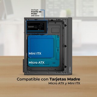 Foto 2 | Foto 2 | Gabinete Acteck Doom Gi75om Matx 2 Fan Fuente 500w Ac-943772