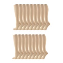 9pares Calcetas De Compresión Para Hombre Talla 2eg Eo Safe Imports Esi-22265 Beige