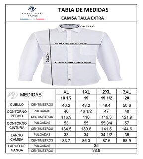 Foto 7 | Foto 7 | Camisa Michel Blanc Talla Extra Azul Francia Botton Down