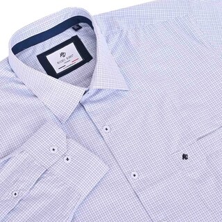 Foto 1 | Foto 1 | Camisa Michel Blanc Talla Extra Azul Claro Mini Cuadro