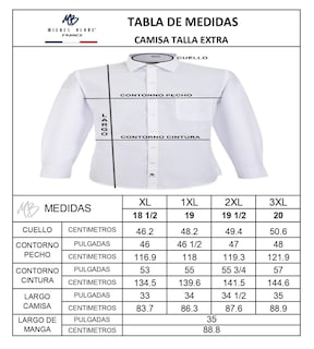 Foto 7 | Foto 7 | Camisa Michel Blanc Talla Extra Azul Cielo De Fantasia