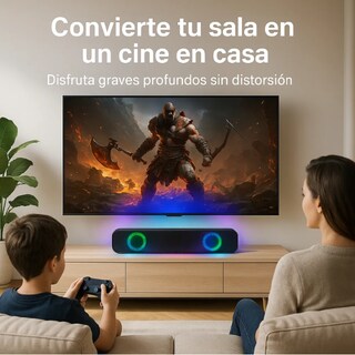 Foto 4 | Foto 4 | Barra De Sonido Para Pc Tv Bocinas Inalámbrica Bluetooth Negro