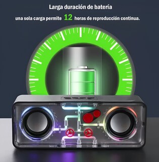 Foto 2 | Foto 2 | Mini Bocinas Bluetooth Portátiles Con Led Y Altavoces Para Computadora Modelo Negro