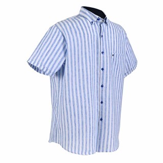 Foto 1 | Foto 1 | Camisa Michel Blanc Manga Corta Chazarilla Azul Rayada