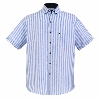 Foto 3 | Foto 3 | Camisa Michel Blanc Manga Corta Chazarilla Azul Rayada