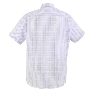 Foto 4 | Foto 4 | Camisa Michel Blanc Manga Corta Chazarilla Azul Con Cuadro Mini