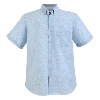 Foto 2 | Foto 2 | Camisa Michel Blanc Manga Corta Azul Botton Down