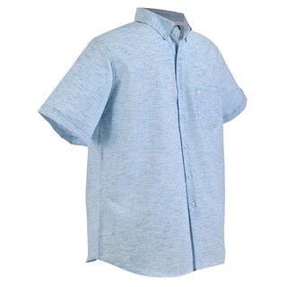 Foto 3 | Foto 3 | Camisa Michel Blanc Manga Corta Azul Botton Down