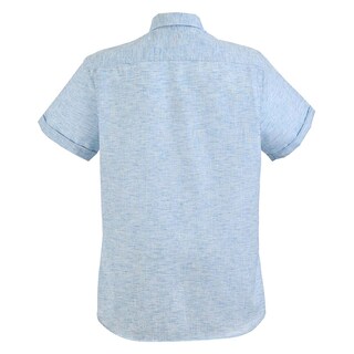 Foto 4 | Foto 4 | Camisa Michel Blanc Manga Corta Azul Botton Down