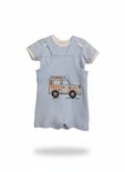 Overol Con Playera Para Niño Colate Jeep Gris Con Lineas