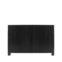 Cabecera Para Cama Tamaño Individual Y Matrimonial Color Negro Con Relieves Decorativos