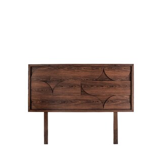 Foto 1 | Foto 1 | Cabecera Para Cama Tamaño King Y Queen Size Color Nogal Con Relieves Decorativos Y Estructura De Madera Industrial