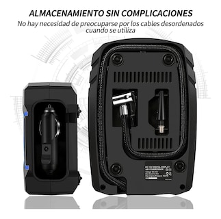 Foto 5 | Foto 5 | Compresor De Aire Belug Portátil Con Inflador De Llantas 150 Psi Con Luz Led 4 Boquillas Negro