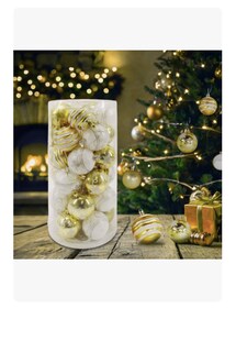 Foto 1 | Foto 1 | Esferas De Navideñas Plástico Xtellar 6cm 30 Pzs Para Decoración Amarillo