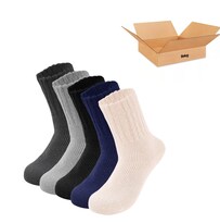 5 Piezas Calcetines Termicos Belug Gruesos Unisex Frío Invierno Azul Gris Nude Y Negro