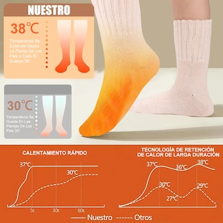 Foto 5 | Foto 5 | 5 Piezas Calcetines Termicos Belug Gruesos Unisex Frío Invierno Azul Gris Nude Y Negro