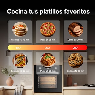 Foto 5 | Foto 5 | Horno Empotrable Mixto Gas LP y Eléctrico 58 L con Pantalla Digital AVERA HEM02LP