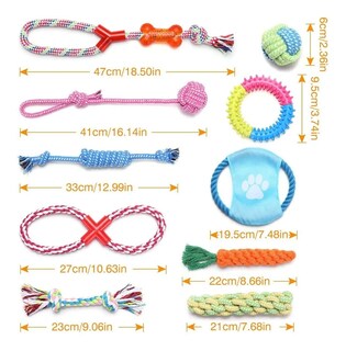 Foto 4 | Foto 4 | Set Juguetes De Cuerda Belug Para Perro Morder Paquete De 10pz Multicolor