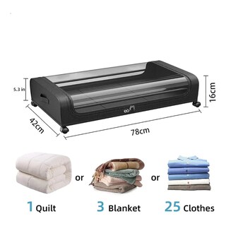 Foto 2 | Foto 2 | Caja De Almacenamiento Para Zapatos Debajo De La Cama Eo Safe Imports Esi-22345 Negro