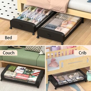 Foto 3 | Foto 3 | Caja De Almacenamiento Para Zapatos Debajo De La Cama Eo Safe Imports Esi-22345 Negro