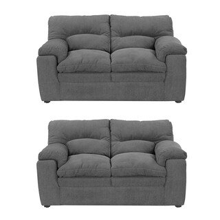 Foto 1 | Foto 1 | Sala 2 Piezas Cosmo Trinity Color Gris Oxford Con Love Seat