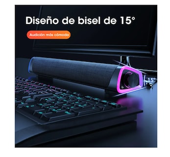 Foto 2 | Foto 2 | Bocina Pc Laptop Gamer Led Color Negro