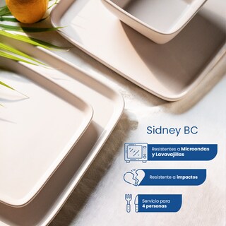 Foto 7 | Foto 7 | Vajilla de Cerámica Blanca para 4 Personas 12 Piezas