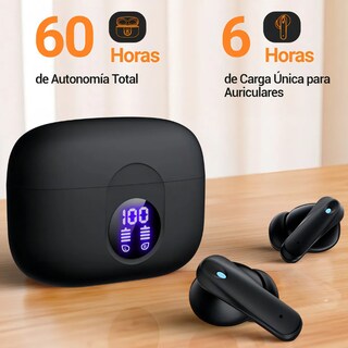 Foto 2 | Foto 2 | Audífonos Inalámbricos Bluetooth Doble Micrófono Cancelación Ruido Y Carga Rápida. Modelo Negro