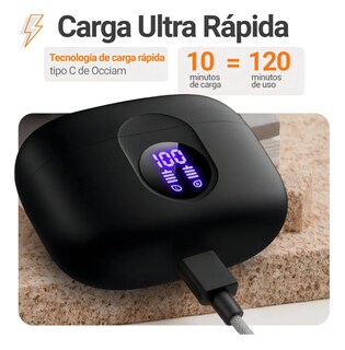 Foto 4 | Foto 4 | Audífonos Inalámbricos Bluetooth Doble Micrófono Cancelación Ruido Y Carga Rápida. Modelo Negro
