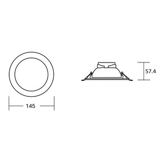 Foto 8 | Foto 8 | Estevez Luminaria Led Para Empotrar Praktik Led 5 Pulgadas 11 Watts 6500k Negro